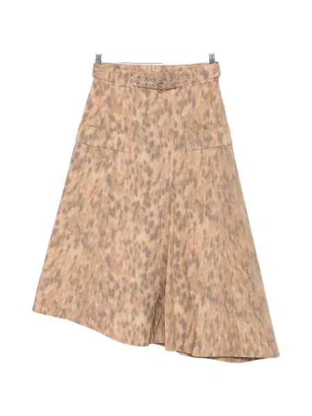 Fustă Ganni cu imagine cu model leopard