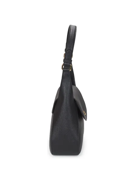Geanta de piele Lauren Ralph Lauren din piele negru