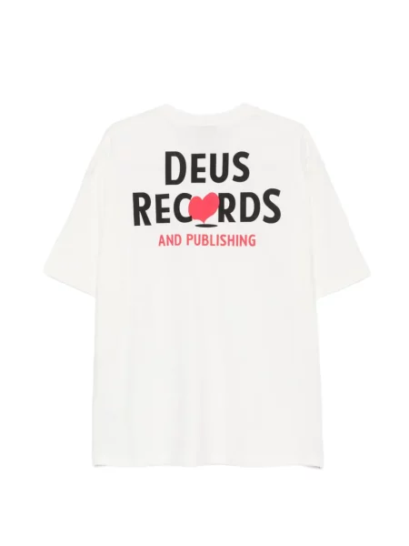 Tricou Deus Ex Machina cu imagine alb