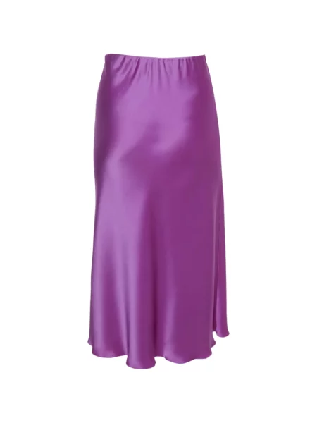Fustă midi Nanushka din satin violet