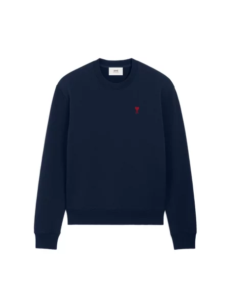 Bluza Ami Paris w serca z logo niebieska
