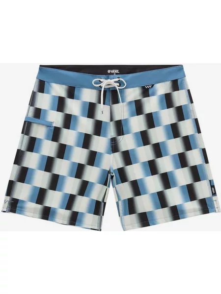 Kąpielówki Vans Daily Check 17 Inch niebieskie czarne 34 białe