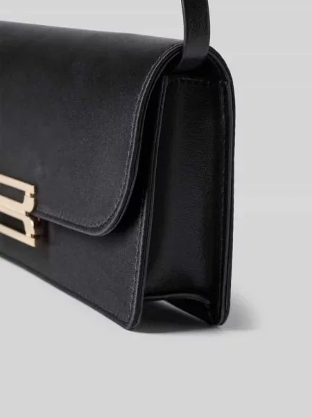 Kopertówka ze sprzączką z logo w złotym kolorze model DORIANEAST-WEST' Victoria Beckham czarna
