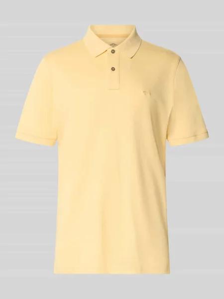 Koszulka polo o kroju regular fit z wyhaftowanym logo Fynch-hatton żółte