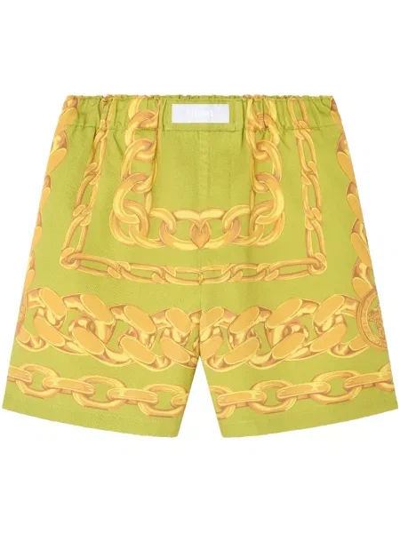 Pantaloni scurți Versace cu imagine verde