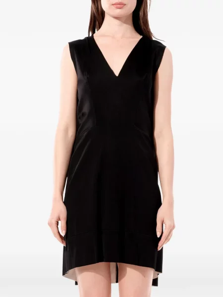 Rochie Balenciaga fără mâneci cu decolteu în V negru