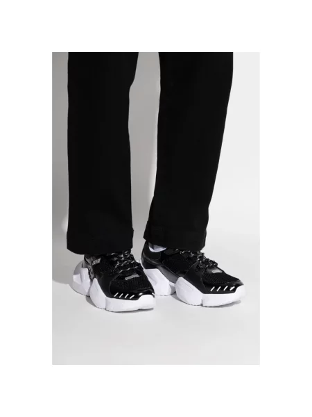 Sneakersy Versace Jeans Couture skórzane z logo czarne