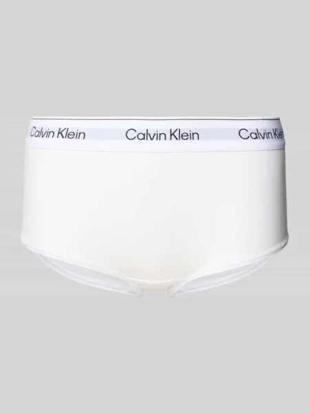 Majtki z wyhaftowanym logo model ‘Boyleg’ Calvin Klein Underwear białe