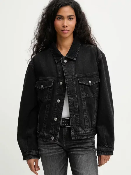 Diesel geacă jeans D-RANGER-T negru