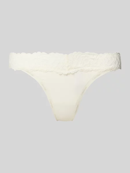 Stringi obszyte koronką Calvin Klein Underwear białe