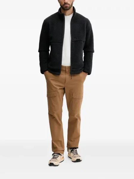 Geacă Jack Wolfskin din fleece negru