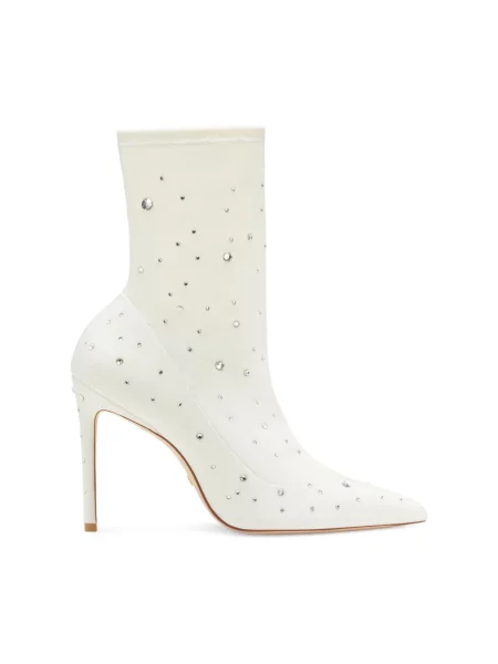 Botki Stuart Weitzman skórzane białe