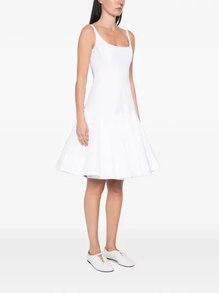 Rochie mini Jacquemus evazată alb