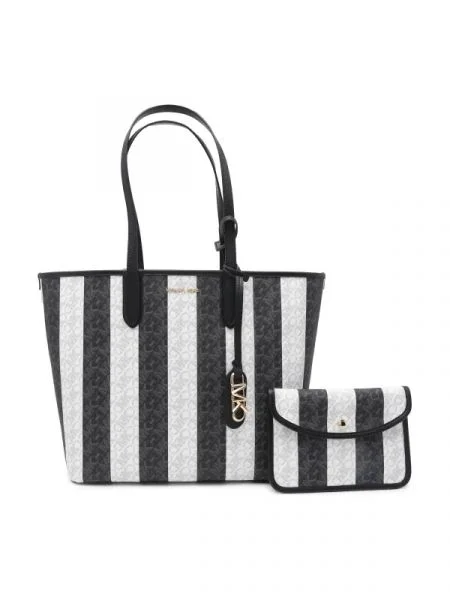 Michael Kors Geantă shopper cu două fețe + borsetă alb