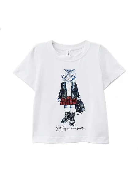 Cat e Lolette Tričko Rocker Cat' biela