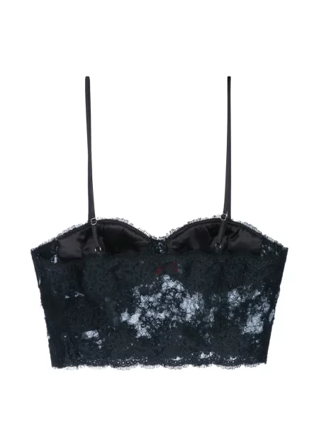 Decupat top Ermanno Firenze din dantelă negru