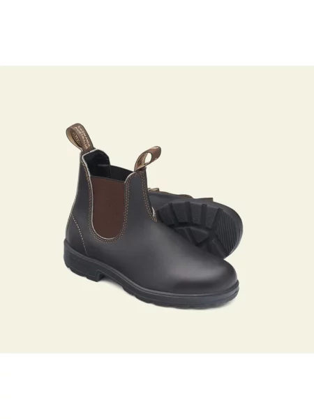 Botki Blundstone skórzane chunky brązowe