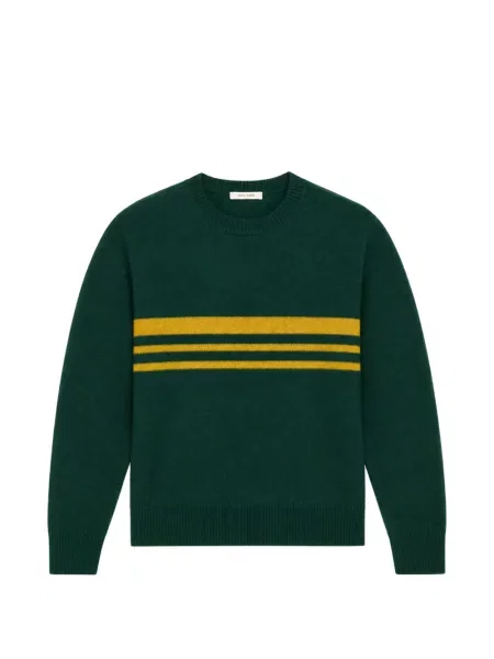 Pulover Craig Green cu dungi din fetru verde