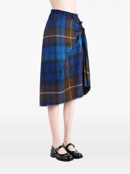 Καρό φούστα Vivienne Westwood με σχέδιο ντραπέ μπλε