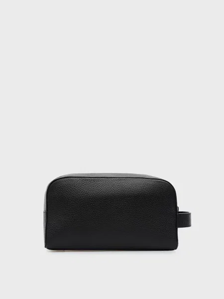 Кожаная косметичка Calvin Klein черная