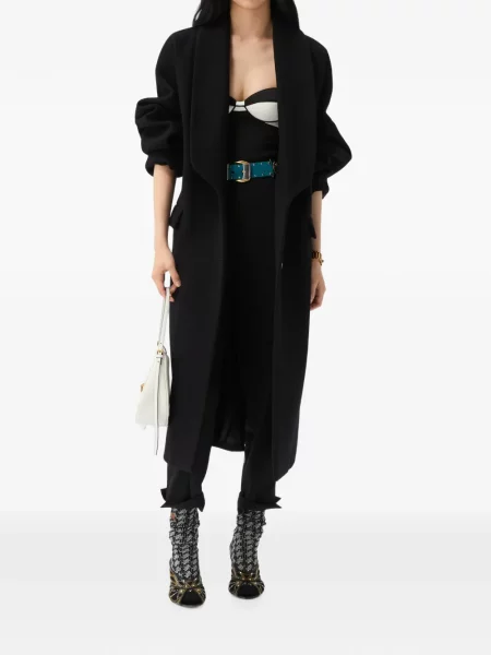 Palton Versace de lână negru