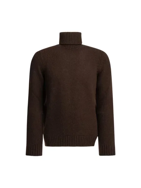 Sweter z golfem Altum brązowy