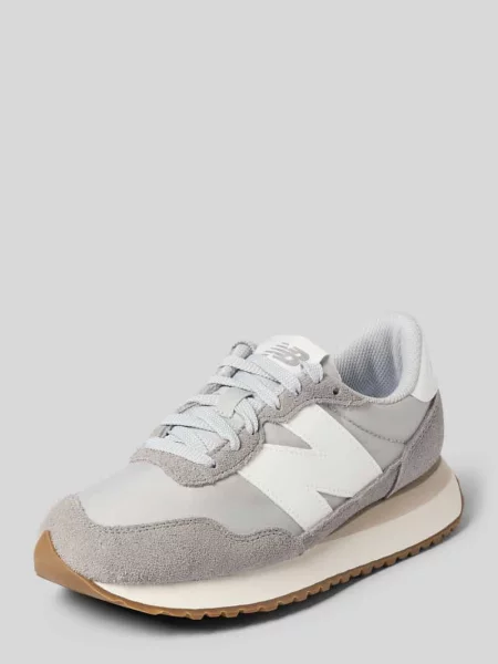 Sneakersy z mieszanki skóry New Balance beżowe
