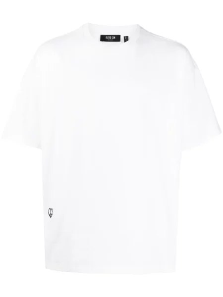 Tricou Five Cm cu imagine cu motiv cu inimi alb
