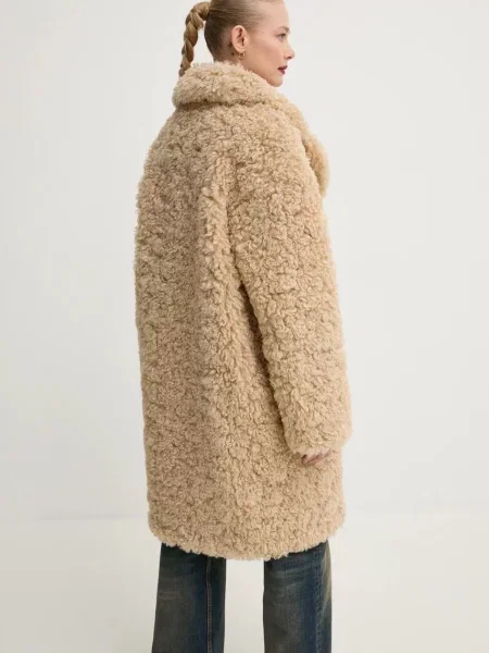 Stand Studio płaszcz Camille Cocoon Coat przejściowy oversize beżowy