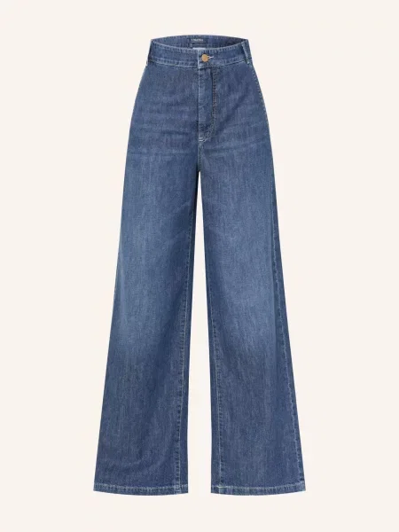 S Max Mara Džíny S Širokými Nohavicemi Gelato china blue modré