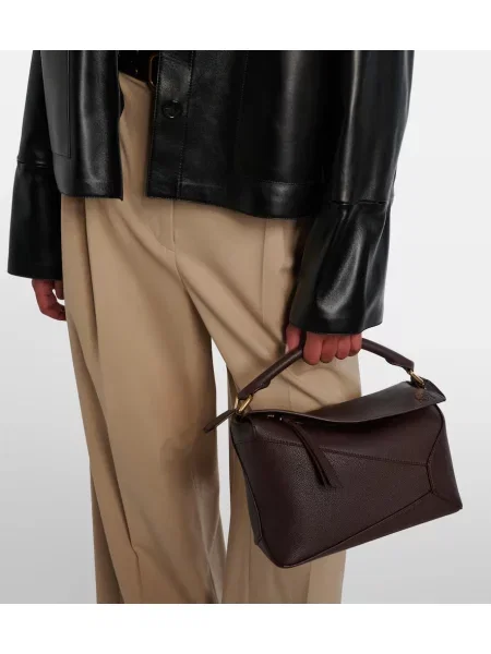 Top Loewe din piele maro