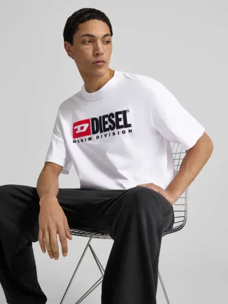Koszulka Diesel z logo biała