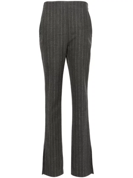 Pantaloni Genny de lână cu dungi gri