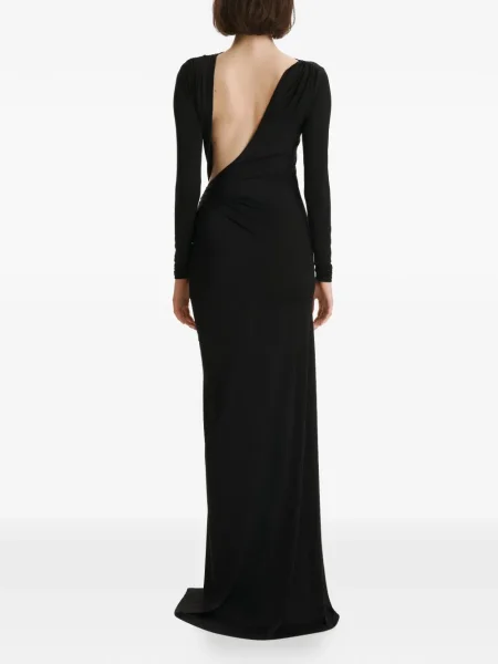 Rochie maxi 2310 Studio drapată de costum negru