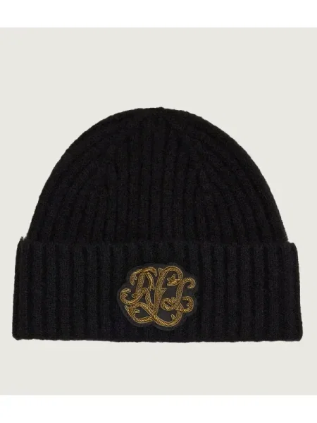 LAUREN RALPH LAUREN Căciulă cu adaos de lână negru