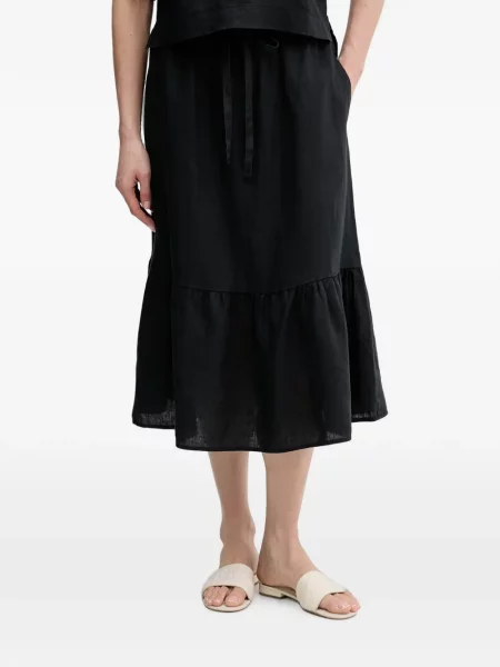 Fustă Dkny cu volane cu cordon negru