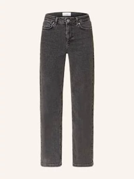 Y.A.S. Straight Džíny dark grey denim šedé