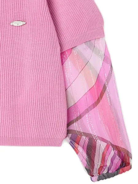 Sweter dziecięcy Pucci różowy