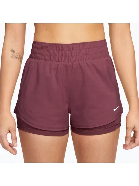 Pantaloni scurți de antrenament pentru femei Nike One pink smoke/white alb