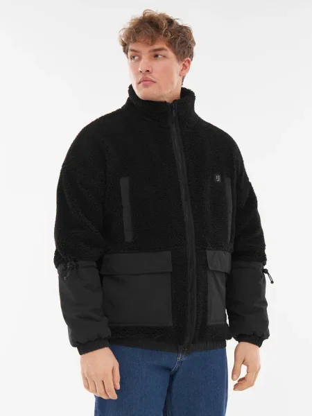 Johnny Urban Jachetă fleece Carson' negru