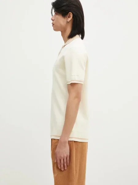 Filling Pieces μπλουζάκι πόλο Knit Polo μπεζ