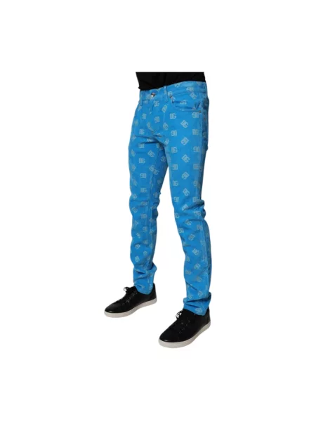 Skinny jeansy skinny Dolce And Gabbana niebieskie
