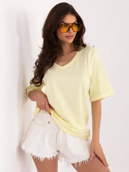 Tricou Rue Paris cu decolteu în V alb