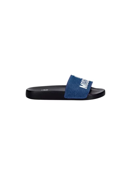 Klapki Love Moschino niebieskie
