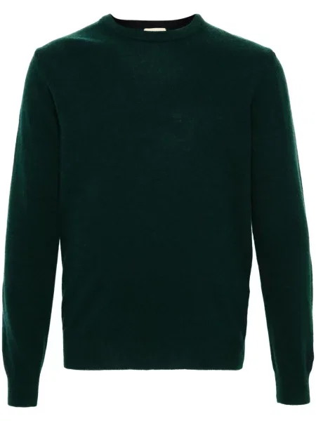 Pulover Woolrich de lână cu decolteu rotund verde