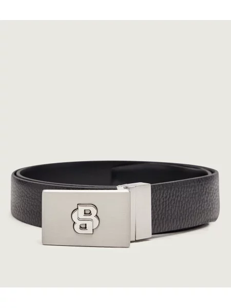 BOSS Curea B Icon Plq negru