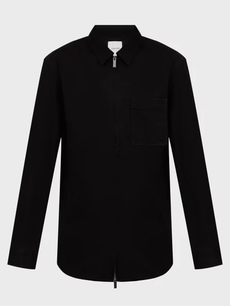 Атласная рубашка Calvin Klein черная
