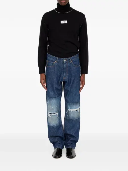 Traperice ravnih nogavica Mm6 Maison Margiela plava