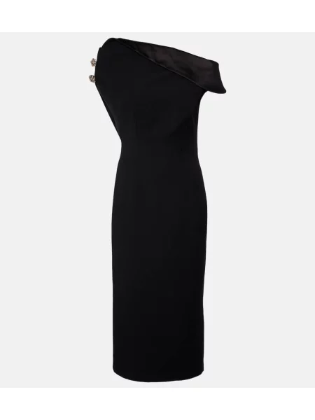 Rochie midi Safiyaa până la genunchi de costum negru