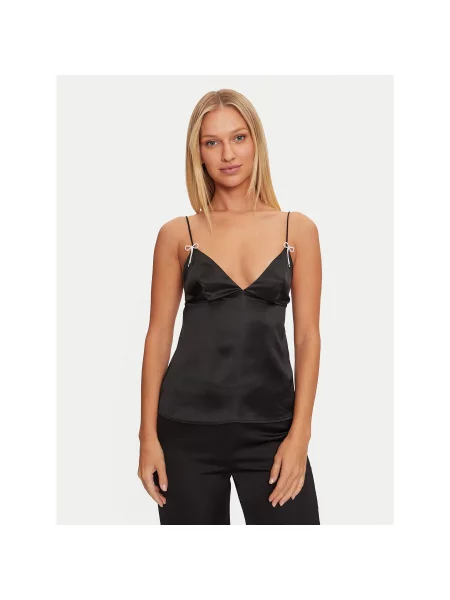 Guess Zgornji del pižame Regular Fit črna